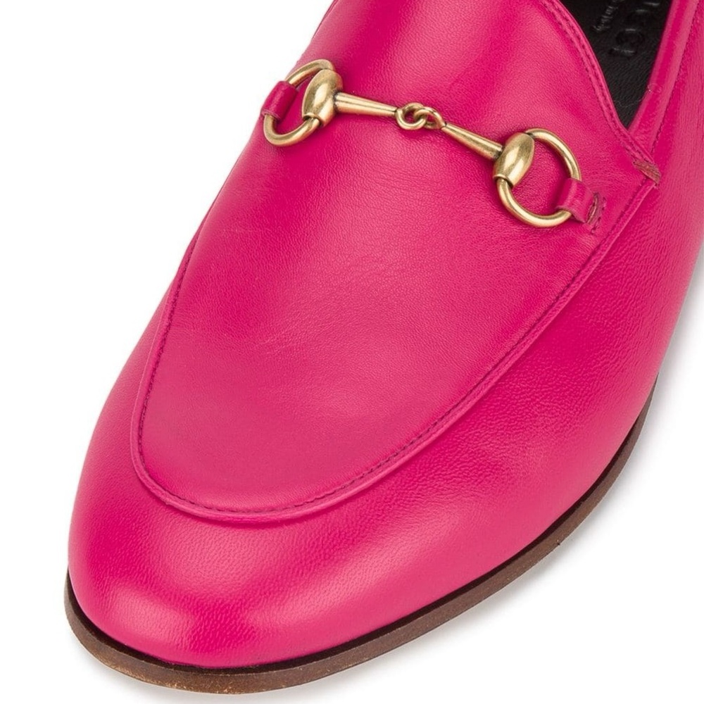 Gucci Hot Pink Brixton Loafers size 40.5